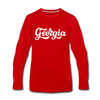 Georgia Long Sleeve T-Shirt - Hand Lettered Unisex Georgia Long Sleeve Shirt - red