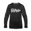 Georgia Long Sleeve T-Shirt - Hand Lettered Unisex Georgia Long Sleeve Shirt - charcoal gray