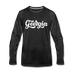 Georgia Long Sleeve T-Shirt - Hand Lettered Unisex Georgia Long Sleeve Shirt - charcoal gray