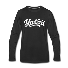 Hawaii Long Sleeve T-Shirt - Hand Lettered Unisex Hawaii Long Sleeve Shirt - black