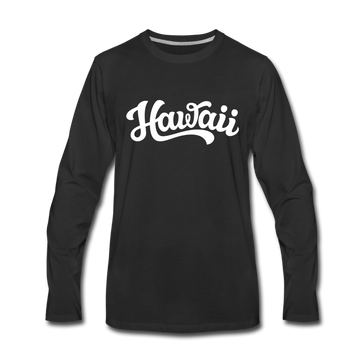Hawaii Long Sleeve T-Shirt - Hand Lettered Unisex Hawaii Long Sleeve Shirt - black