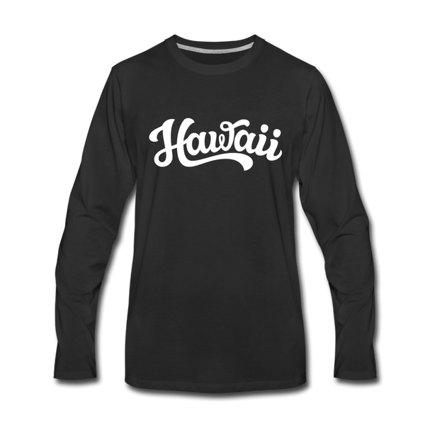 Hawaii Long Sleeve T-Shirt - Hand Lettered Unisex Hawaii Long Sleeve Shirt - black