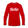 Hawaii Long Sleeve T-Shirt - Hand Lettered Unisex Hawaii Long Sleeve Shirt - red