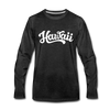Hawaii Long Sleeve T-Shirt - Hand Lettered Unisex Hawaii Long Sleeve Shirt - charcoal gray