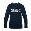 Hawaii Long Sleeve T-Shirt - Hand Lettered Unisex Hawaii Long Sleeve Shirt - deep navy