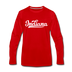 Indiana Long Sleeve T-Shirt - Hand Lettered Unisex Indiana Long Sleeve Shirt - red