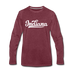 Indiana Long Sleeve T-Shirt - Hand Lettered Unisex Indiana Long Sleeve Shirt - heather burgundy