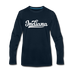 Indiana Long Sleeve T-Shirt - Hand Lettered Unisex Indiana Long Sleeve Shirt - deep navy