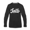 Iowa Long Sleeve T-Shirt - Hand Lettered Unisex Iowa Long Sleeve Shirt - black