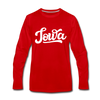 Iowa Long Sleeve T-Shirt - Hand Lettered Unisex Iowa Long Sleeve Shirt - red