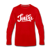 Iowa Long Sleeve T-Shirt - Hand Lettered Unisex Iowa Long Sleeve Shirt - red