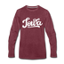 Iowa Long Sleeve T-Shirt - Hand Lettered Unisex Iowa Long Sleeve Shirt - heather burgundy
