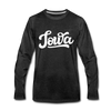 Iowa Long Sleeve T-Shirt - Hand Lettered Unisex Iowa Long Sleeve Shirt - charcoal gray