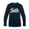 Iowa Long Sleeve T-Shirt - Hand Lettered Unisex Iowa Long Sleeve Shirt - deep navy