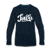 Iowa Long Sleeve T-Shirt - Hand Lettered Unisex Iowa Long Sleeve Shirt - deep navy