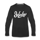 Idaho Long Sleeve T-Shirt - Hand Lettered Unisex Idaho Long Sleeve Shirt - black