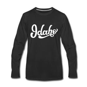 Idaho Long Sleeve T-Shirt - Hand Lettered Unisex Idaho Long Sleeve Shirt - black