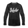 Idaho Long Sleeve T-Shirt - Hand Lettered Unisex Idaho Long Sleeve Shirt - charcoal gray