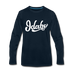 Idaho Long Sleeve T-Shirt - Hand Lettered Unisex Idaho Long Sleeve Shirt - deep navy