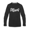 Illinois Long Sleeve T-Shirt - Hand Lettered Unisex Illinois Long Sleeve Shirt - black