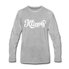 Illinois Long Sleeve T-Shirt - Hand Lettered Unisex Illinois Long Sleeve Shirt - heather gray