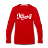 Illinois Long Sleeve T-Shirt - Hand Lettered Unisex Illinois Long Sleeve Shirt - red