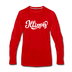 Illinois Long Sleeve T-Shirt - Hand Lettered Unisex Illinois Long Sleeve Shirt - red