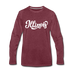 Illinois Long Sleeve T-Shirt - Hand Lettered Unisex Illinois Long Sleeve Shirt - heather burgundy