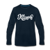 Illinois Long Sleeve T-Shirt - Hand Lettered Unisex Illinois Long Sleeve Shirt - deep navy