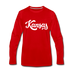 Kansas Long Sleeve T-Shirt - Hand Lettered Unisex Kansas Long Sleeve Shirt - red