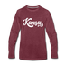 Kansas Long Sleeve T-Shirt - Hand Lettered Unisex Kansas Long Sleeve Shirt - heather burgundy