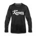 Kansas Long Sleeve T-Shirt - Hand Lettered Unisex Kansas Long Sleeve Shirt - charcoal gray