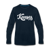 Kansas Long Sleeve T-Shirt - Hand Lettered Unisex Kansas Long Sleeve Shirt - deep navy