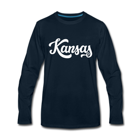 Kansas Long Sleeve T-Shirt - Hand Lettered Unisex Kansas Long Sleeve Shirt