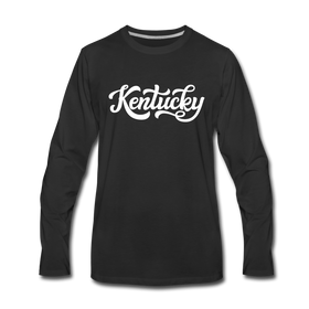 Kentucky Long Sleeve T-Shirt - Hand Lettered Unisex Kentucky Long Sleeve Shirt - black