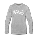 Kentucky Long Sleeve T-Shirt - Hand Lettered Unisex Kentucky Long Sleeve Shirt - heather gray