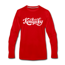Kentucky Long Sleeve T-Shirt - Hand Lettered Unisex Kentucky Long Sleeve Shirt - red