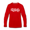 Kentucky Long Sleeve T-Shirt - Hand Lettered Unisex Kentucky Long Sleeve Shirt - red