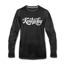 Kentucky Long Sleeve T-Shirt - Hand Lettered Unisex Kentucky Long Sleeve Shirt - charcoal gray
