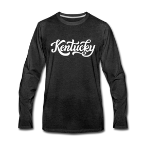 Kentucky Long Sleeve T-Shirt - Hand Lettered Unisex Kentucky Long Sleeve Shirt - charcoal gray