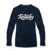 Kentucky Long Sleeve T-Shirt - Hand Lettered Unisex Kentucky Long Sleeve Shirt - deep navy