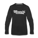 Missouri Long Sleeve T-Shirt - Hand Lettered Unisex Missouri Long Sleeve Shirt - black
