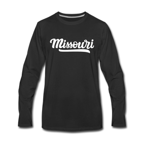 Missouri Long Sleeve T-Shirt - Hand Lettered Unisex Missouri Long Sleeve Shirt - black