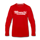 Missouri Long Sleeve T-Shirt - Hand Lettered Unisex Missouri Long Sleeve Shirt - red