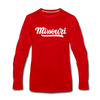 Missouri Long Sleeve T-Shirt - Hand Lettered Unisex Missouri Long Sleeve Shirt - red