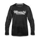 Missouri Long Sleeve T-Shirt - Hand Lettered Unisex Missouri Long Sleeve Shirt - charcoal gray
