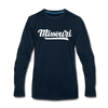 Missouri Long Sleeve T-Shirt - Hand Lettered Unisex Missouri Long Sleeve Shirt - deep navy