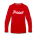 Louisiana Long Sleeve T-Shirt - Hand Lettered Unisex Louisiana Long Sleeve Shirt - red