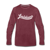 Louisiana Long Sleeve T-Shirt - Hand Lettered Unisex Louisiana Long Sleeve Shirt - heather burgundy