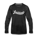 Louisiana Long Sleeve T-Shirt - Hand Lettered Unisex Louisiana Long Sleeve Shirt - charcoal gray